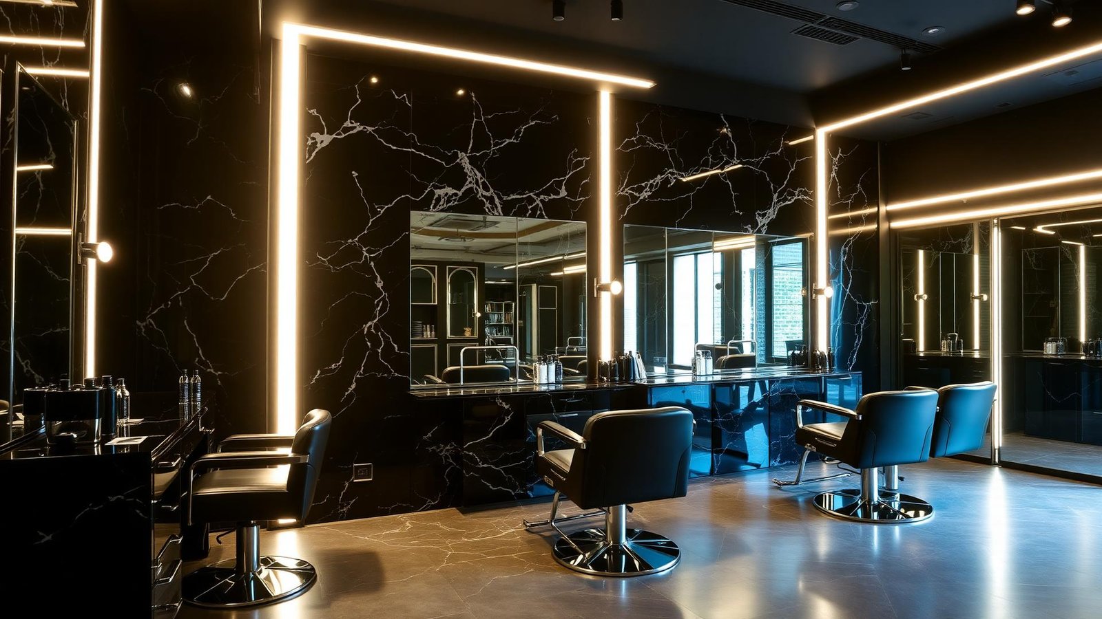 ROY'S Kuaför lüks salon iç mekânı